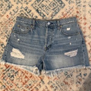 Gap high rise denim shorts